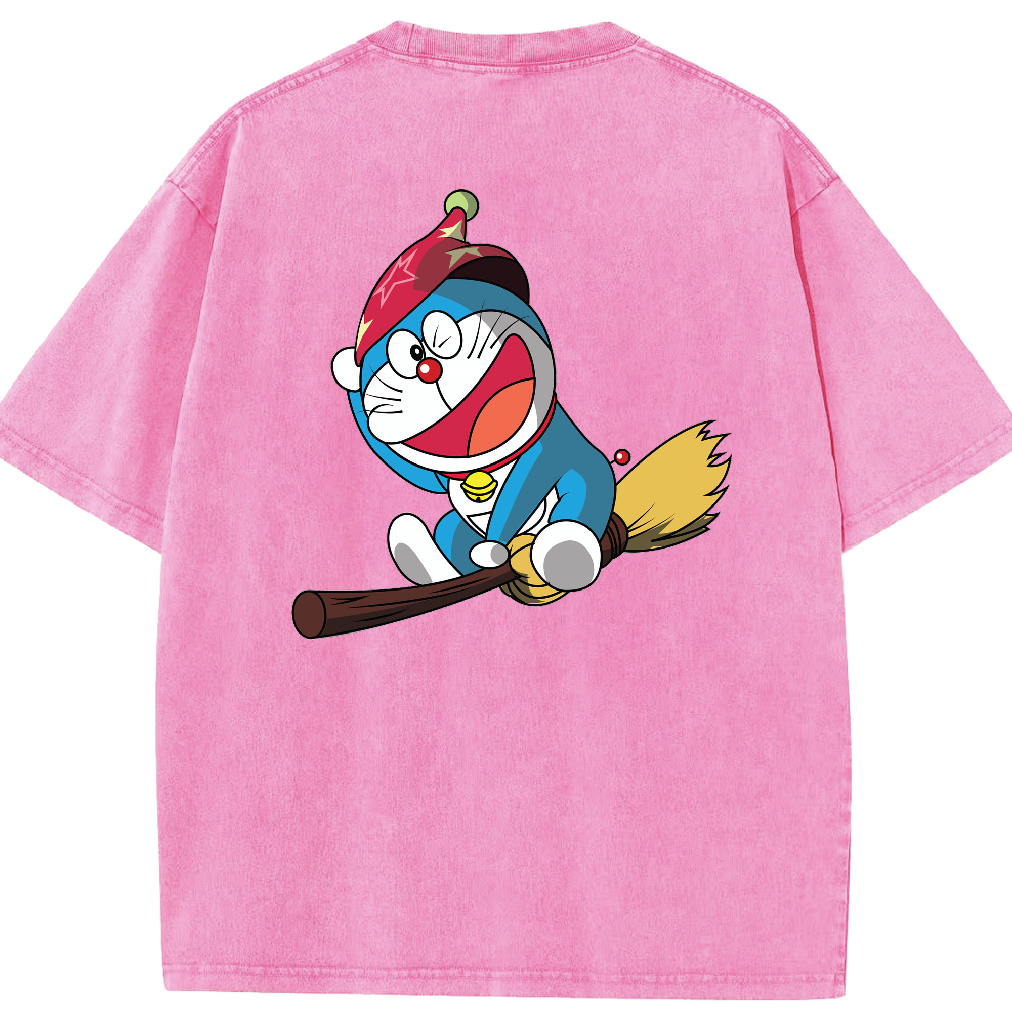 （画像用） ドラえもん Doraemon 綿100% ヴィンテージ風 半袖Tシャツ（背面プリント）